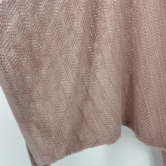 Jennifer Lopez light dusty pink oversized lightweight top silver sparkle - Picture 9 of 14